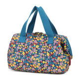 Smrcom Makeup Bag Cosmetic Bag For Women Girl Travel Makeup Bag Toilet Bag Zipper Organizer Bag Waterproof (Corduroy Floral blue