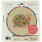 Dimensions Snail Animal Embroidery Starter Kit for Beginners, 6 Diameter, 5 Piece