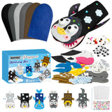 WATINC 6Pcs Hand Puppet Making Kit, Art Craft Felt Sock Puppet Toys, Creative DIY Make Your Own Pompoms Wiggle Googly Eyes Story