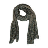 Fabseasons Green Cotton Printed Scarf, Scarves, Stole And Shawl For Women