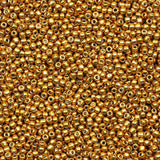 Golden Seed Beads 200 Grams About 6500pcs, 3mm 8/0 Glass Craft Beads for Making Earrings, Bracelets, Pendants, Waist Jewelry,DIY