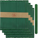CraftySticks- 200 Pack 4.5 Inch Green Painted Popsicle Sticks, Wood Craft Sticks for Crafts, Learning and STEM Basics