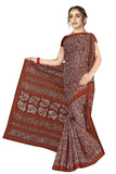 Tamaira Fashion Womens Plain Weave Pure Cotton Saree Without Blouse Piece(1654_Rustbrown)
