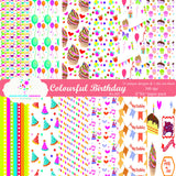 Nakshatra Colourful Birthday 6X6 Craft Paper Sheets/Decorative Paper Sheets For Art & Craft