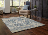 Kas Rugs Heritage Ivory/Blue Traditions 3'3 X 4'11 Plush Accent Rug