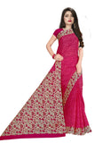 Tamaira Fashion Womens Plain Weave Pure Cotton Saree Without Blouse Piece(Ab16_Pink)