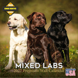 Labrador Retriever Calendar 2027 - 16 Month Dog Wall Calendar, Monthly Planner, Large Writing Blocks, Thick No Bleed Paper, Made