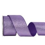 DINDOSAL Lavender Purple Glitter Wired Ribbon 2.5 Inch x 10 Yard Purple Wired Ribbon for Wreaths and Bows, Crafts and Floral Sup
