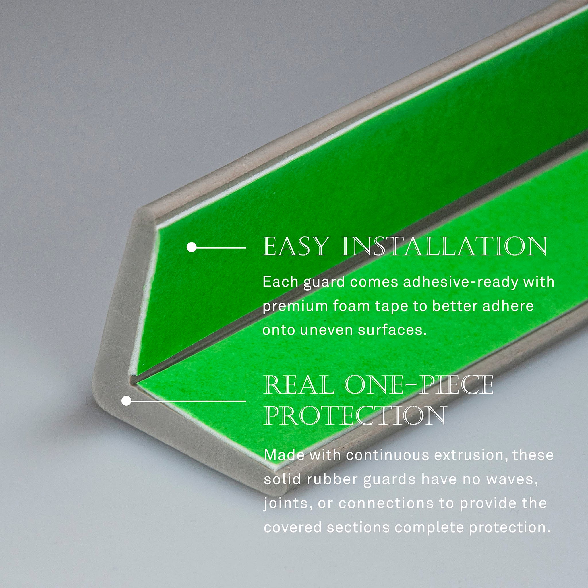 Heavy-Duty Industrial-Grade Low-Profile Corner Guard Edge Protector and Bumper - Grey, 24 Inches - 1 Each
