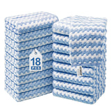 JOYMOOP Microfiber Cleaning Cloths - 18 Pack, 10 x 10, Blue - Reusable, Lint-Free, Super Absorbent Towels for Kitchen, Car, and 