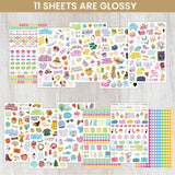 bloom daily planners Planner Sticker Value Pack (13 Unique Sheets / 1,000+ Aesthetic Stickers) - New Variety Assortment Bundle f