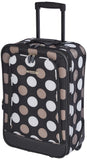 Rockland Fashion Softside Upright Luggage Set, Expandable, New Black Dot, 2Piece (14/19)