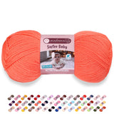Makromecity Softee Baby Yarn,%100 Premium Anti-Pilling Acrylic, 3.5 Oz, 273 yd (100gr/250 mt), Neon Orange Soft Yarn for Crochet