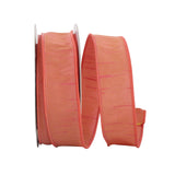 Reliant Ribbon 92975W-907-09H Dupioni Supreme Wired Edge Ribbon, 1-1/2 Inch X 20 Yards, Coral