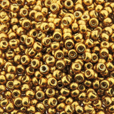 Gold 22 Grams Miyuki Round Rocailles 8/0 Seed Bead Duracoat Galvanized Approx 22 Gram Tube