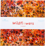 Expressions Batiks Wildflowers Sunset 42 10-inch Squares Layer Cake Riley Blake 10-23476B-42