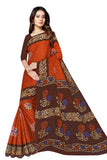 TAMAIRA FASHION Womens Plain Weave Pure Cotton Saree Without Blouse Piece(AB36_RustBrown)