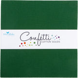 Confetti Cotton Solids Christmas Green 42 10-inch Squares Layer Cake Riley Blake 10-120-CHRISTMAS-42