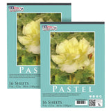 U.S. Art Supply 9 x 12 Premium Pastel Paper Pad, 80 Pound (180gsm), Assorted Natural Tone Paper Colors, Pad of 16Sheets (Pack