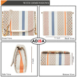 Adisa Women Girls Stripes Cross Body Sling Bag (Sl5100-Ora_Orange),Orange,,B0BD5XVWPT