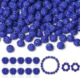 LAIDANLA 120pcs 10mm Dark Blue Glass Round Rhinestone Beads for Crafting, Jewelry Making, DIY Projects