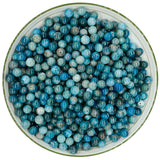 WHNKFB 6mm 100PCS Natural Blue Apatite Round Beads, Rare Phosphate Loose Gemstone Beads for Jewelry Making Craft - 4mm 6mm 8mm 1
