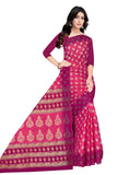 Tamaira Fashion Womens Plain Weave Pure Cotton Saree Without Blouse Piece(Ab35_Darkpink)
