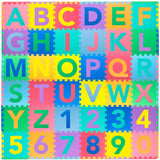 ProSource Kids Puzzle Alphabet, Numbers, 36 Tiles and Edges Play Mat, 12x12, Abc & 123
