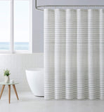 Tommy Bahama - Fabric Shower Curtain, Stylish Striped Bathroom Decor, Hook Holes Top (Tidal Stripe Beige, 72 x 72)
