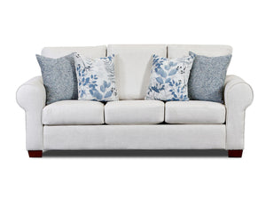 American Furniture Classics Pembroke Sleeper With Four Throw Pillows Sofas, Soft Washed Cream Tweed