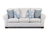 American Furniture Classics Pembroke Sleeper With Four Throw Pillows Sofas, Soft Washed Cream Tweed