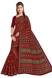 TAMAIRA FASHION Womens Plain Weave Pure Cotton Saree Without Blouse Piece(11027_Maroon)