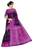 TAMAIRA FASHION Womens Plain Weave Pure Cotton Saree Without Blouse Piece(1856_Purple)