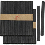 CraftySticks- 100 Pack 4.5 Inch Black Painted Popsicle Sticks, Wood Craft Sticks for Crafts, Learning and STEM Basics