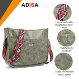 Adisa Trendy Hobo Shoulder Handbag For Women And Girls With Crossbody Sling Belt (Ad4082-Grn),Green,,B0DXCWBGVM