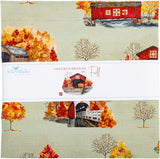 Tara Reed Covered Bridges in Fall 10 Stacker 42 10-inch Squares Layer Cake Riley Blake 10-16210-42