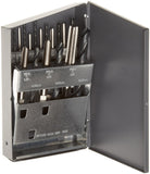 Chicago Latrobe 52541 HM18 HighSpeed Steel Jobber Length Drill Bit and Tap Set with Metal Case, Black Oxide Drill Bits/Uncoated