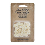 Embellishments by Tim Holtz Ideaology, Heirloom Roses, Pack of 25, Assorted Sizes, White, TH93210