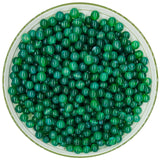 WHNKFB 8mm 50PCS Natural Green Agate Round Beads, Banded Loose Stone Beads for Jewelry Making Craft - 4mm 6mm 8mm 10mm Options w