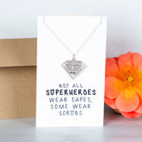 Healthcare Superhero Sterling Silver Necklace