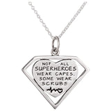 Healthcare Superhero Sterling Silver Necklace