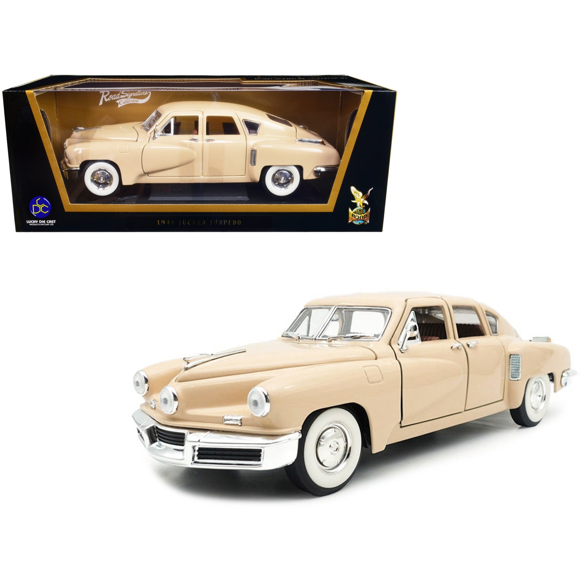 1948 Tucker Torpedo Cream 1/18 Diecast Model Car By Road Signature