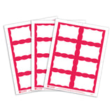 Laser Printer Name Badges, Red Border, 8/Sheet, 3 3/8 X 2 1/3, 200/Bx, 92364