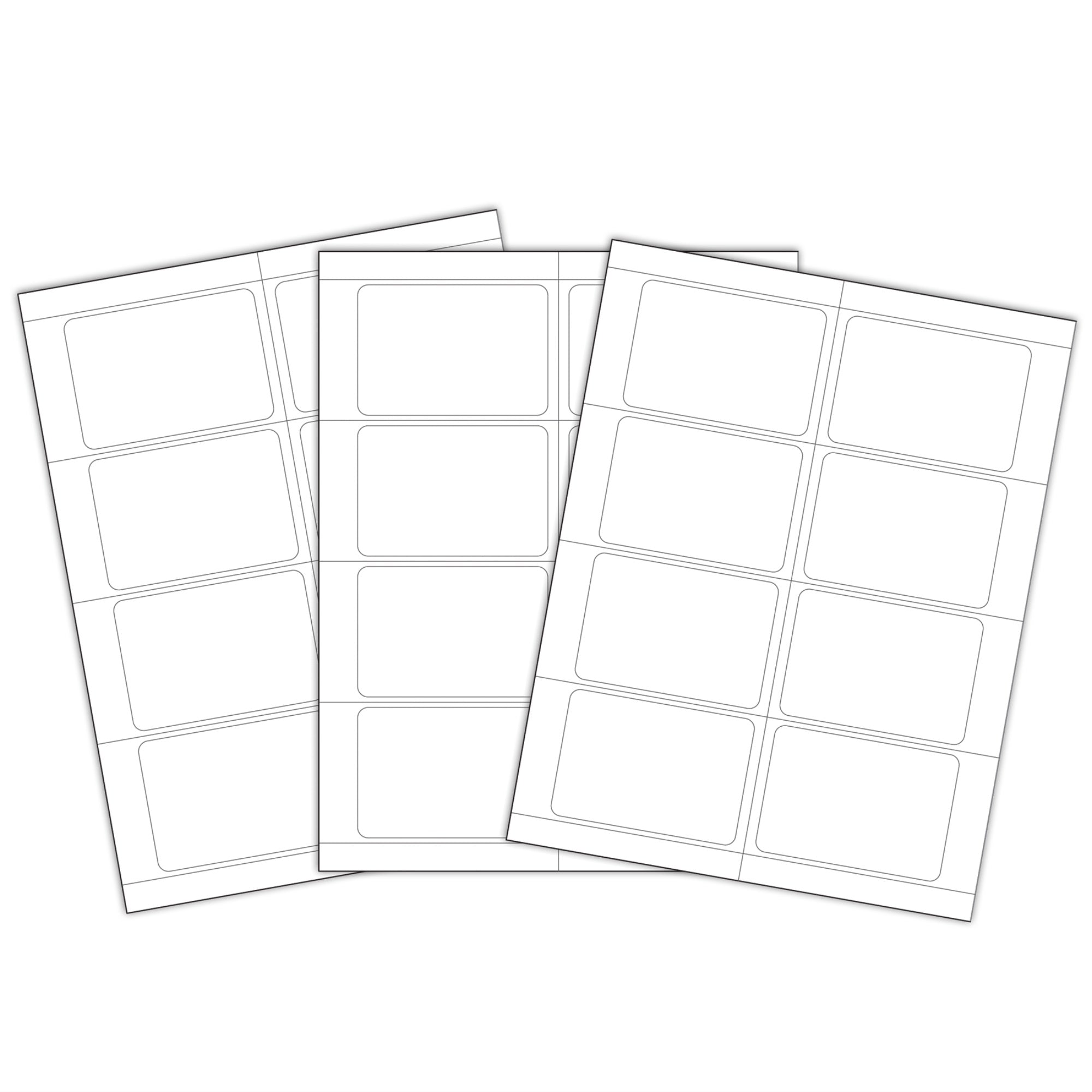 Laser Printer Name Badges, White, 8/Sheet, 3 3/8 X 2 1/3, 200/Bx, 92377