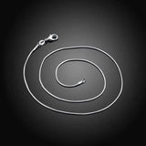 925 Sterling Silver 1mm Necklace Chain