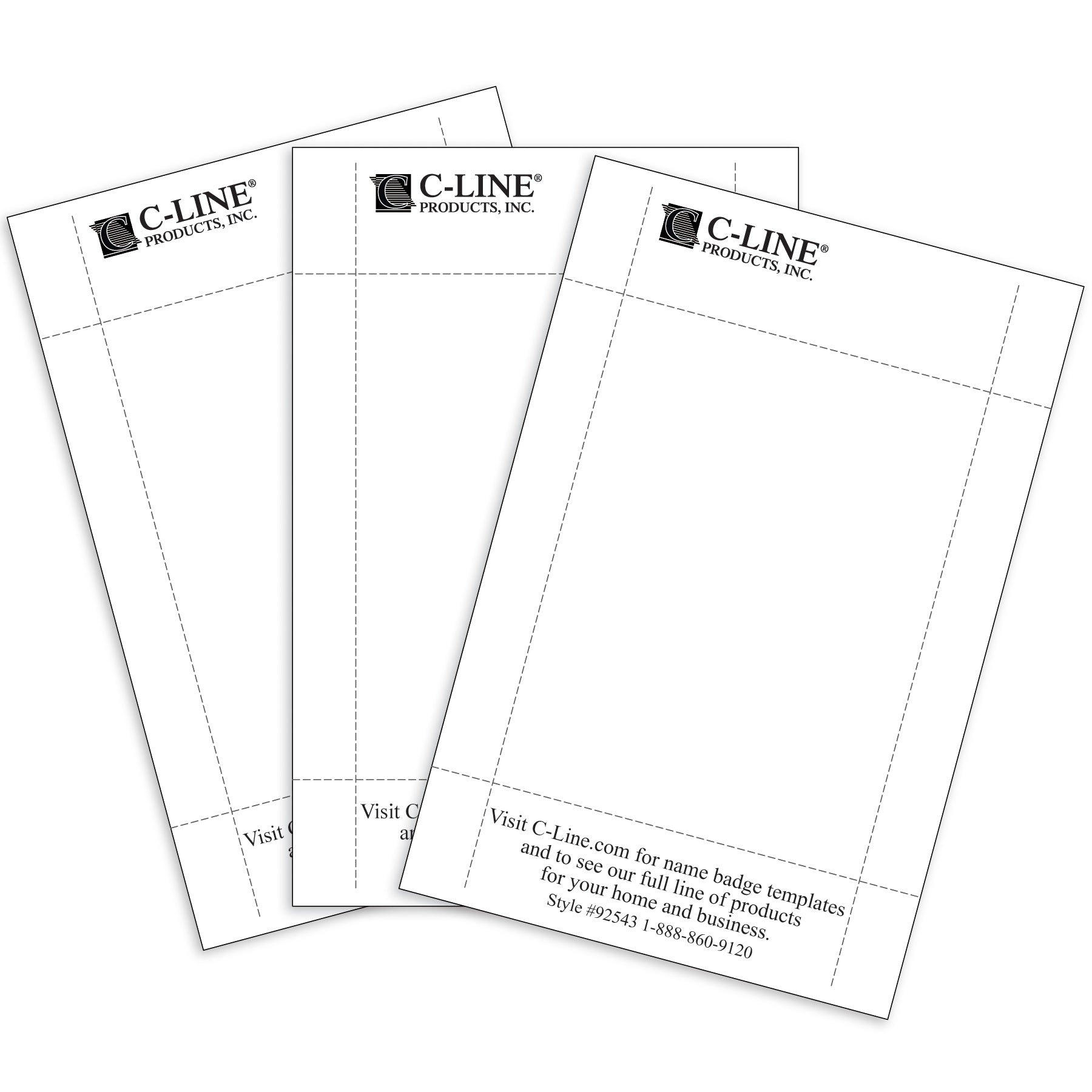 Individual Inkjet Printer Name Badge Inserts, 4 X 3 On 4 X 6 Sheet, 100/Bx, 92543