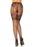 Leg Avenue Lace French Cut Faux Garter In Black Color