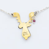 Doggie Reindeer Mixed Metals Necklace