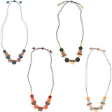 Lidia Tagua Wood & Brass Necklace