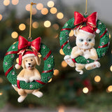 Merry Christmas Wreath Ornament